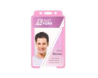 Pink Single-Sided Open Faced ID Card Holders - Portrait (Pack of 100)